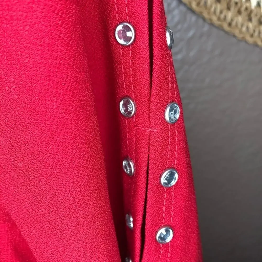 89th + Madison Ruby Red Rhinestone Top - Picture 4 of 6